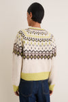 Oat and Lemon Quinn Fair Isle Cardigan