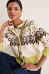 Oat and Lemon Quinn Fair Isle Cardigan
