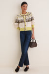 Oat and Lemon Quinn Fair Isle Cardigan