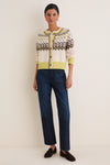 Oat and Lemon Quinn Fair Isle Cardigan