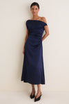 Navy Phare Silk Dress