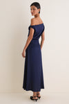 Navy Phare Silk Dress