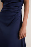 Navy Phare Silk Dress
