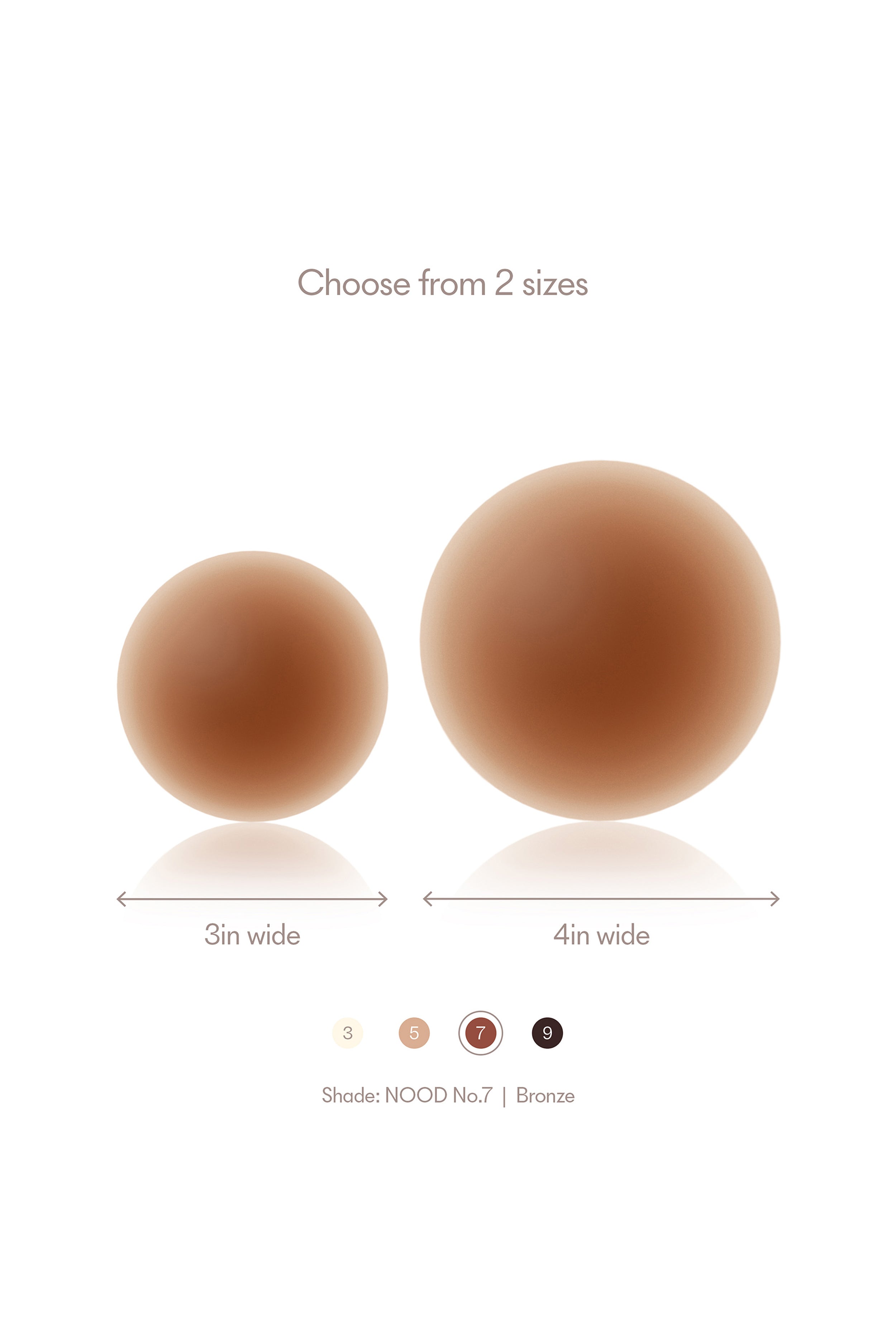 Bronze No-Show Nipple Covers 3IN