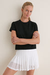 Black Short Sleeve Performance Cotton Sasha Tee
