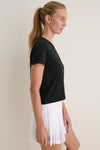 Black Short Sleeve Performance Cotton Sasha Tee