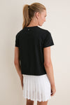 Black Short Sleeve Performance Cotton Sasha Tee