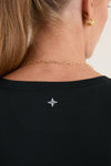 Black Long Sleeve Performance Cotton Sasha Tee