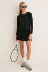 Black Long Sleeve Performance Cotton Sasha Tee