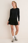 Black Long Sleeve Performance Cotton Sasha Tee