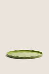 Large Scalloped Oval Sweet Pea Lacquer Tray