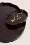 Small Oval Chestnut Lacquer Tray