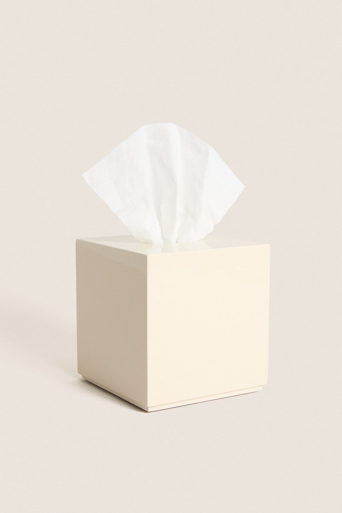 Cream Tissue Box Cover