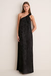 Black Jacquard Soleil Gown