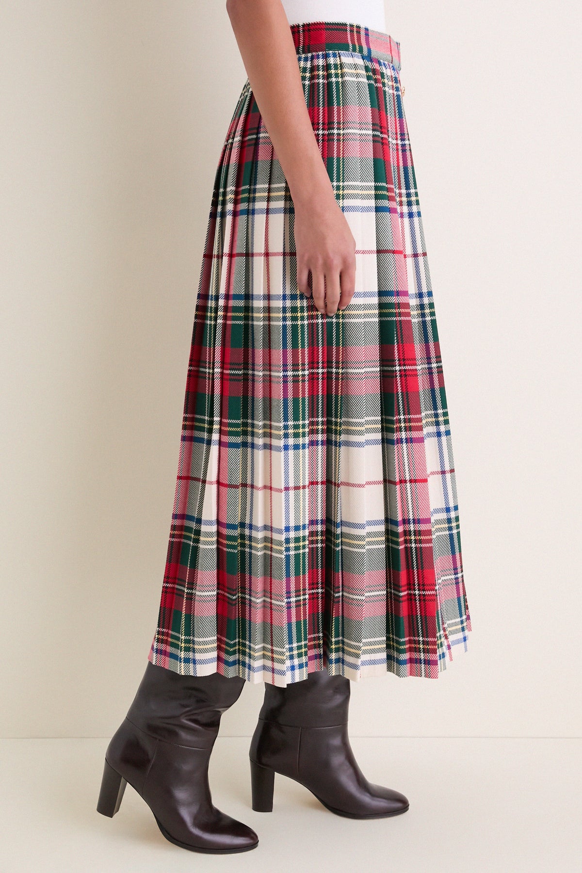 Kensington Plaid Crimson Harlan Skirt