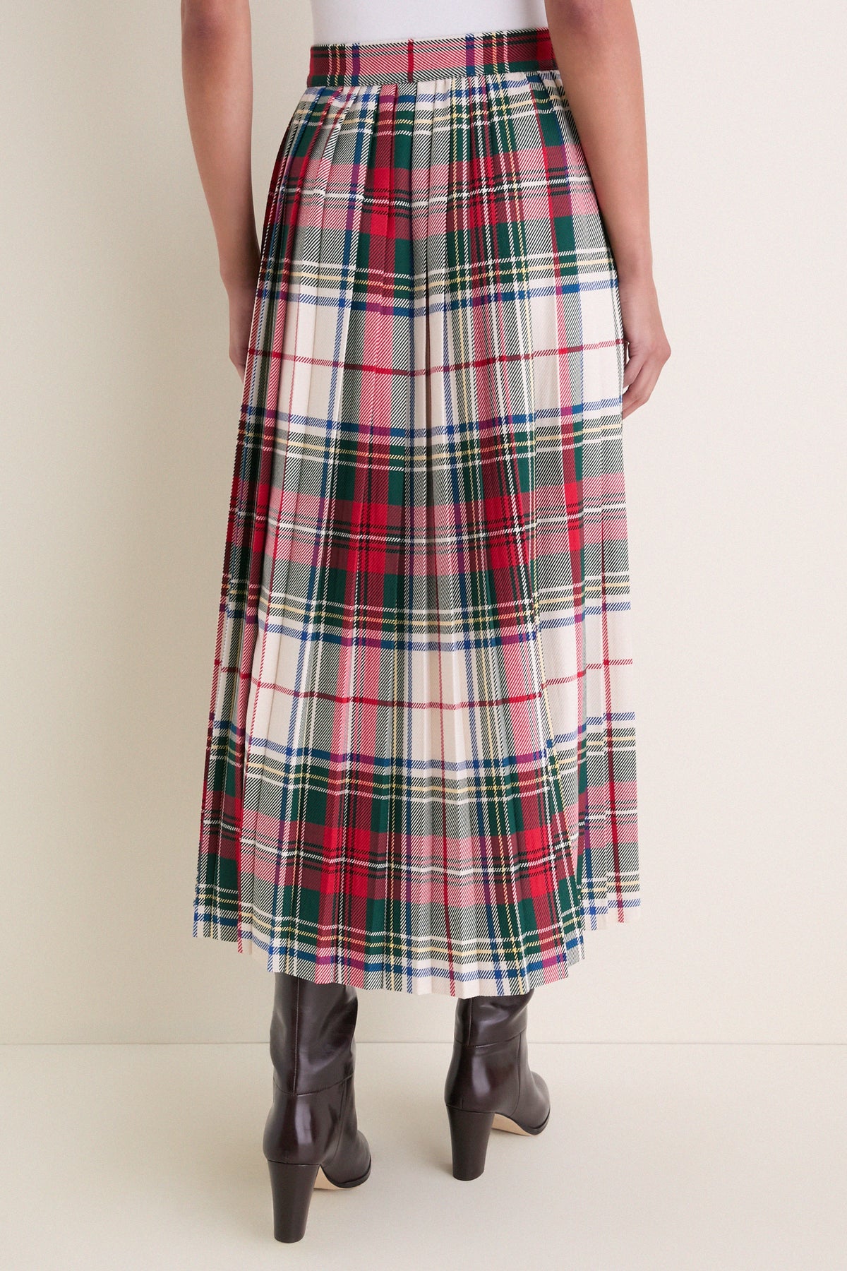 Kensington Plaid Crimson Harlan Skirt
