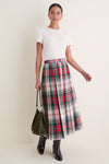 Kensington Plaid Crimson Harlan Skirt