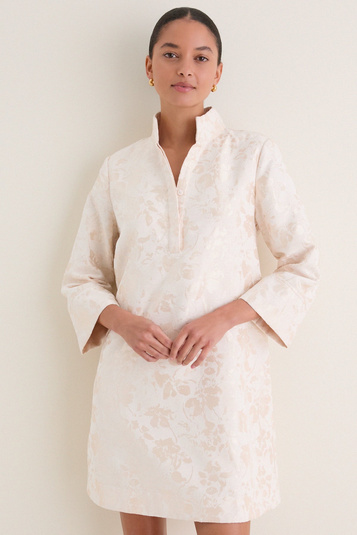 Ivory Gardens Jacquard Megan Dress
