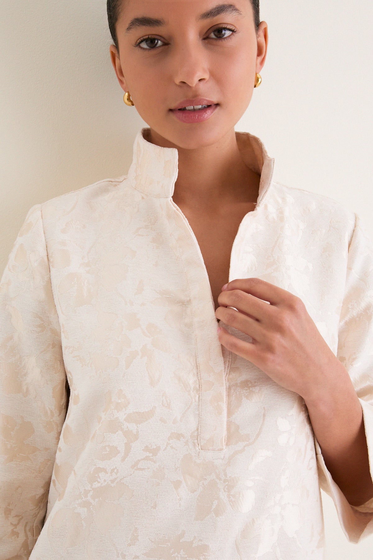 Ivory Gardens Jacquard Megan Dress