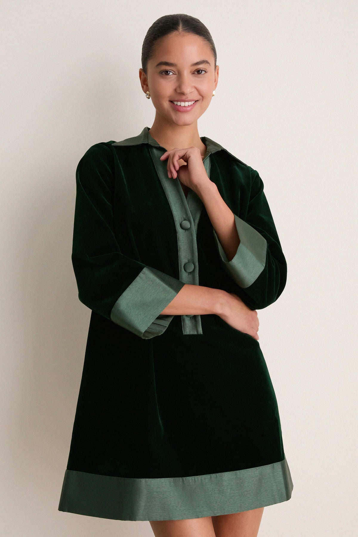 Sycamore Velvet Collier Dress