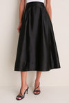 Noir Dupioni Kendall Skirt