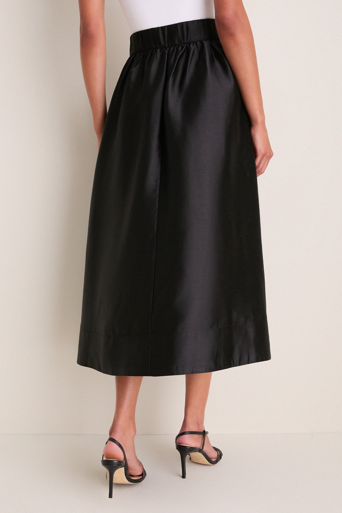 Noir Dupioni Kendall Skirt