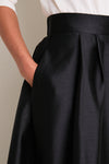 Noir Dupioni Kendall Skirt