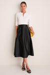 Noir Dupioni Kendall Skirt