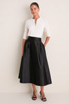 Noir Dupioni Kendall Skirt