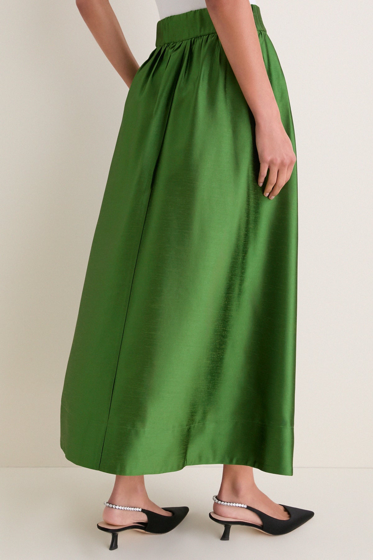 Green Dupioni Kendall Skirt