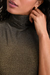 Gold Metallic Ellory Turtleneck