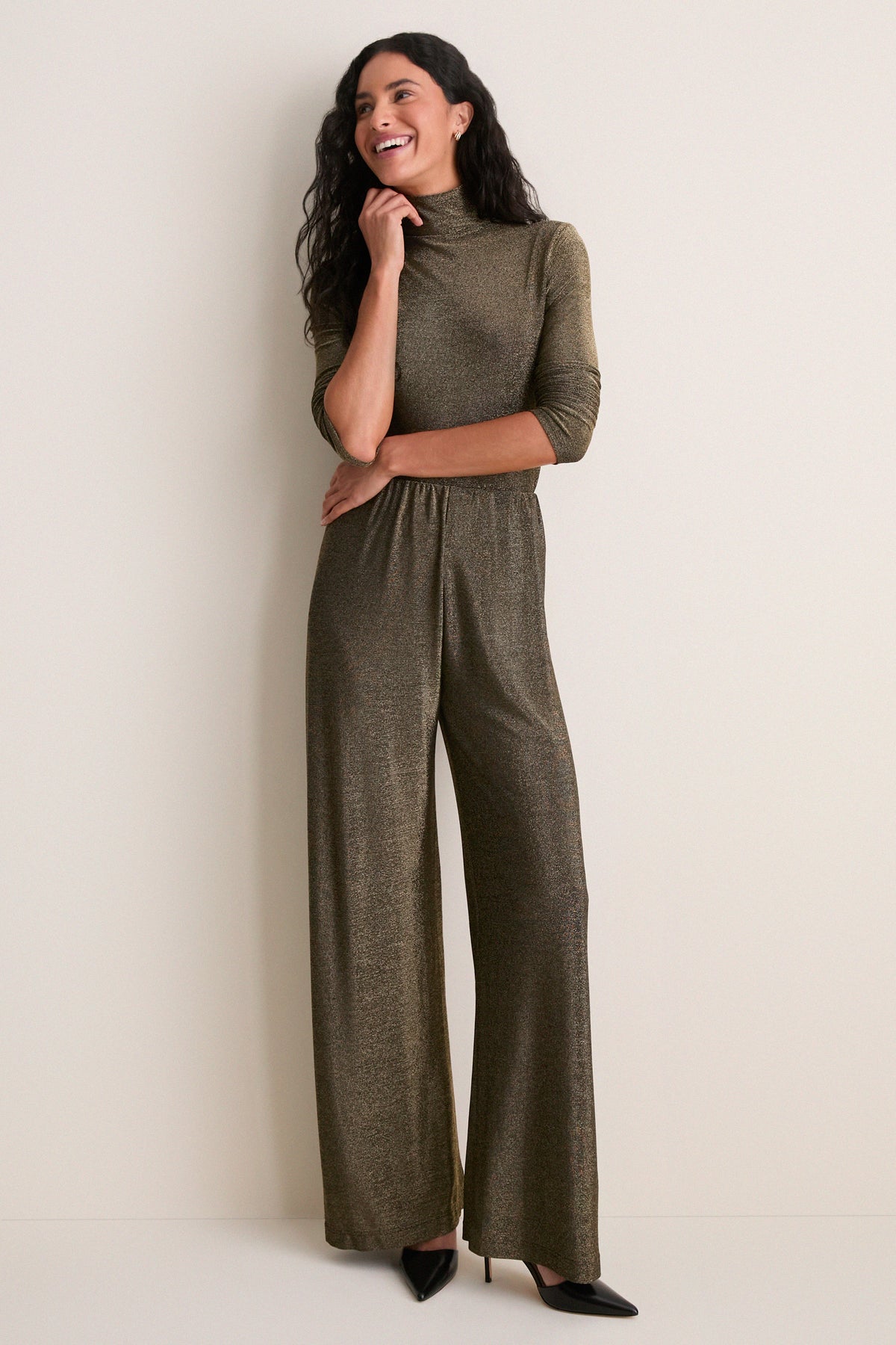 Gold Metallic Ellory Turtleneck