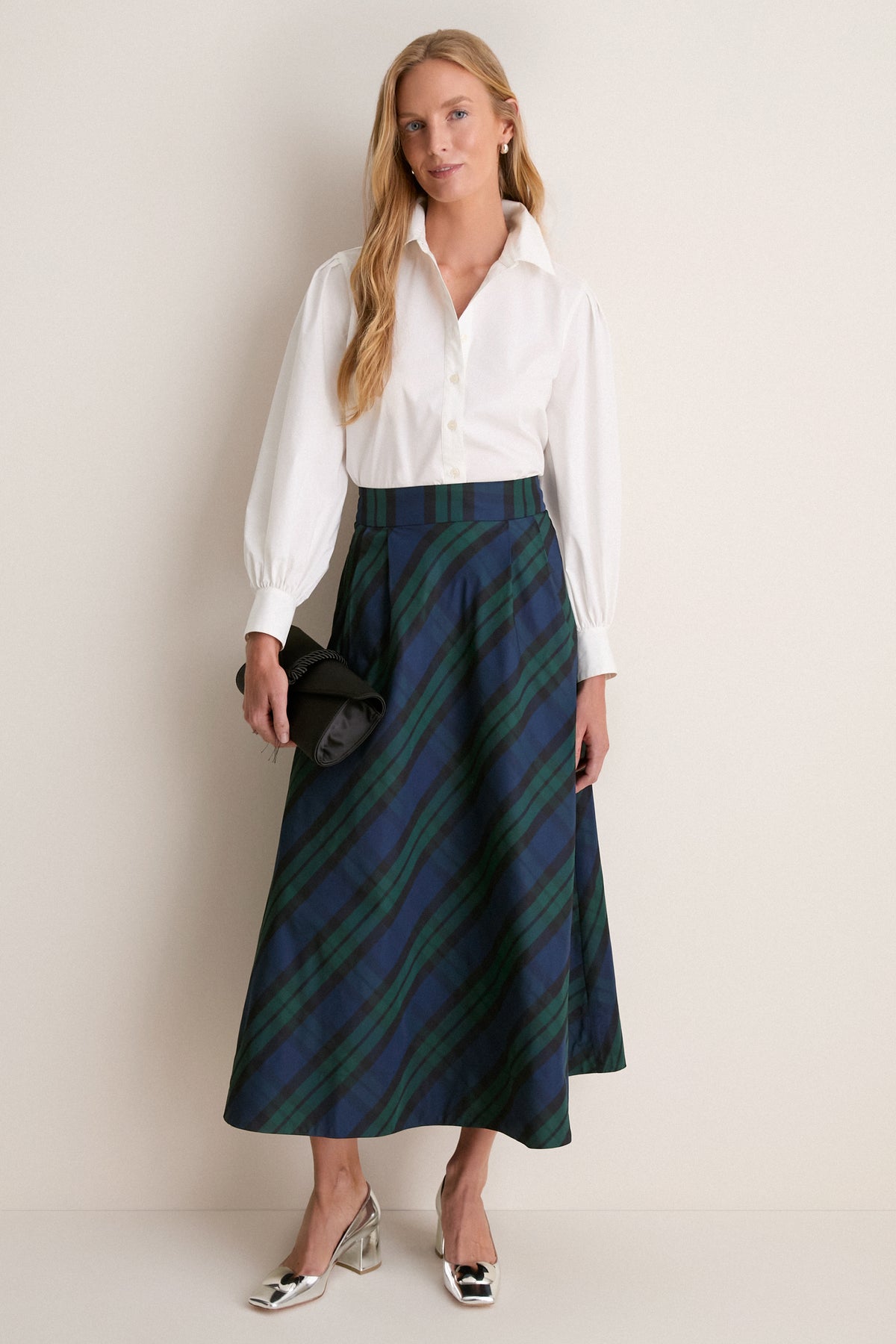 Blackwatch Taffeta Kendall Skirt