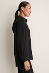 Black Silk Gillian Tuxedo Shirt
