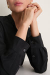 Black Silk Gillian Tuxedo Shirt
