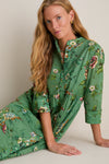 Sage Bouquet Royal Maxi Shirt Dress