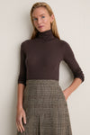 Chocolate Torte Modal Cashmere Everett Turtleneck