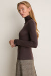 Chocolate Torte Modal Cashmere Everett Turtleneck