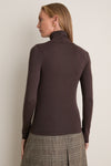 Chocolate Torte Modal Cashmere Everett Turtleneck