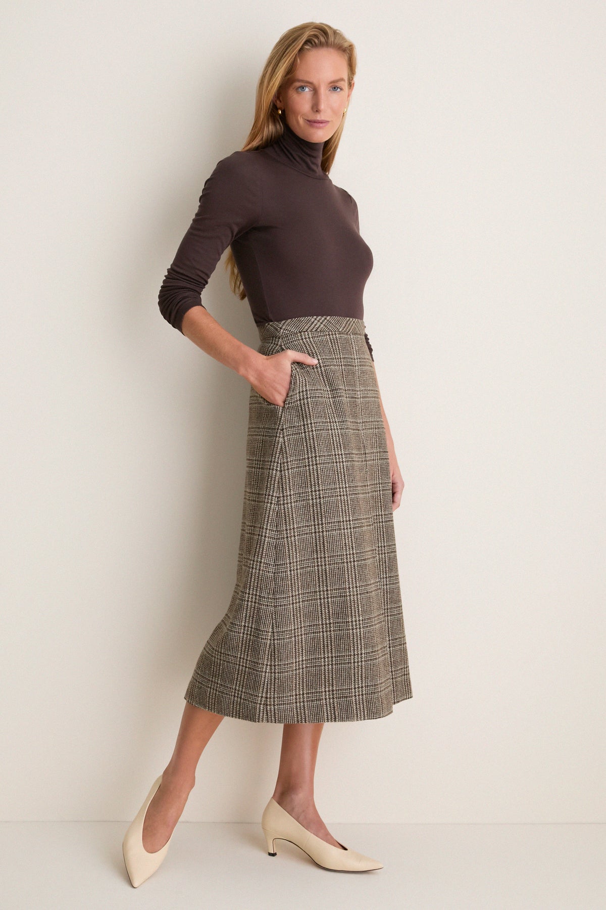 Chocolate Torte Modal Cashmere Everett Turtleneck