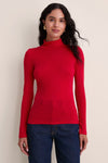 Apple Red Modal Cashmere Everett Turtleneck