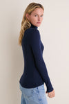 Navy Modal Cashmere Everett Turtleneck