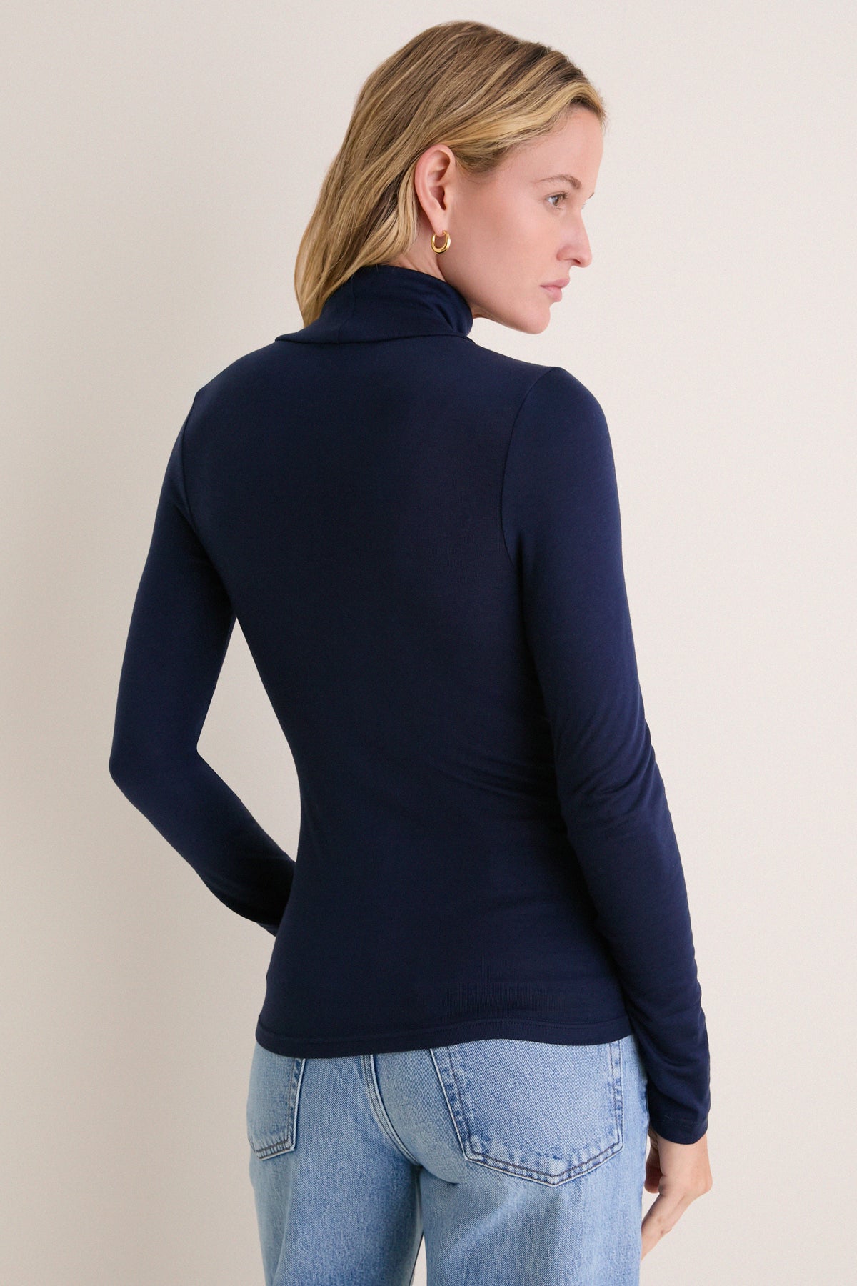 Navy Modal Cashmere Everett Turtleneck