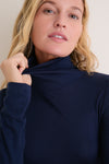 Navy Modal Cashmere Everett Turtleneck