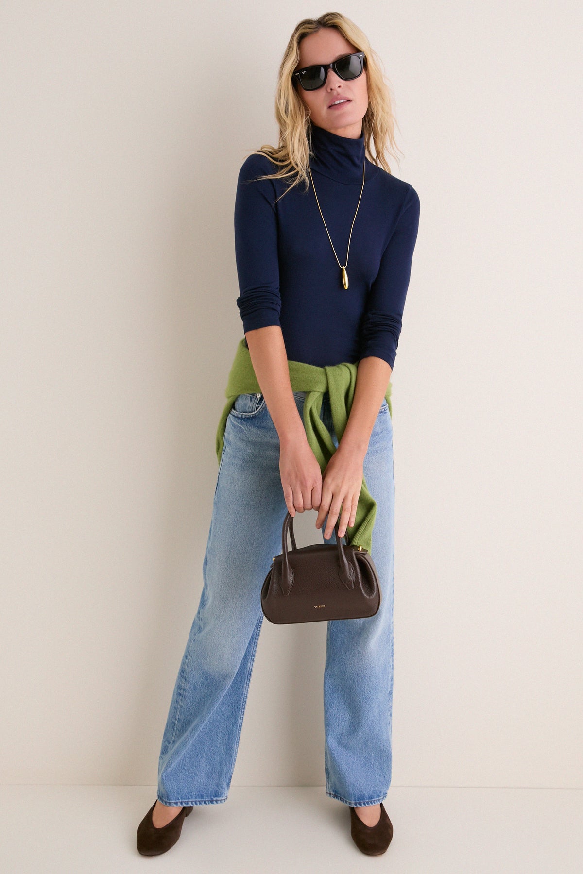 Navy Modal Cashmere Everett Turtleneck