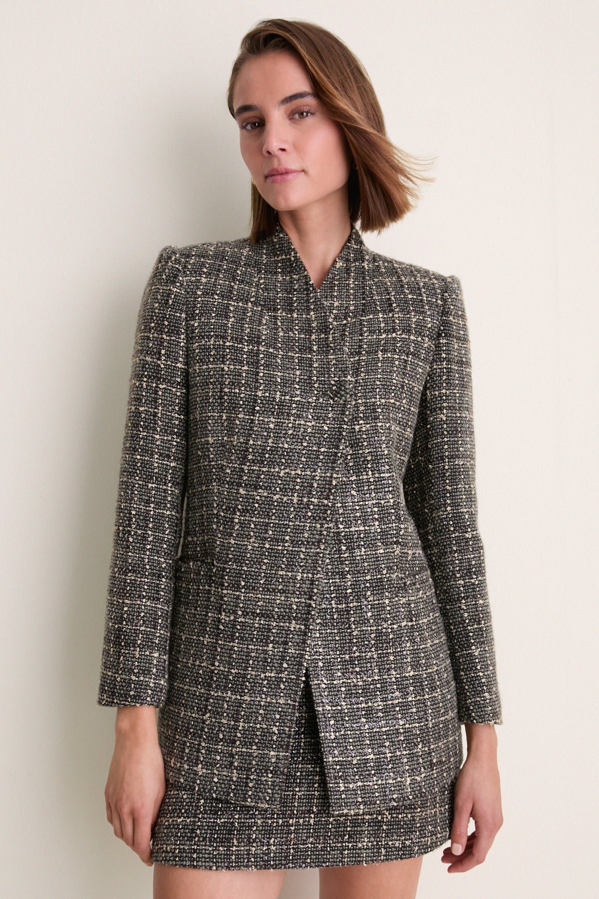 Metallic Tweed Pendleton Blazer