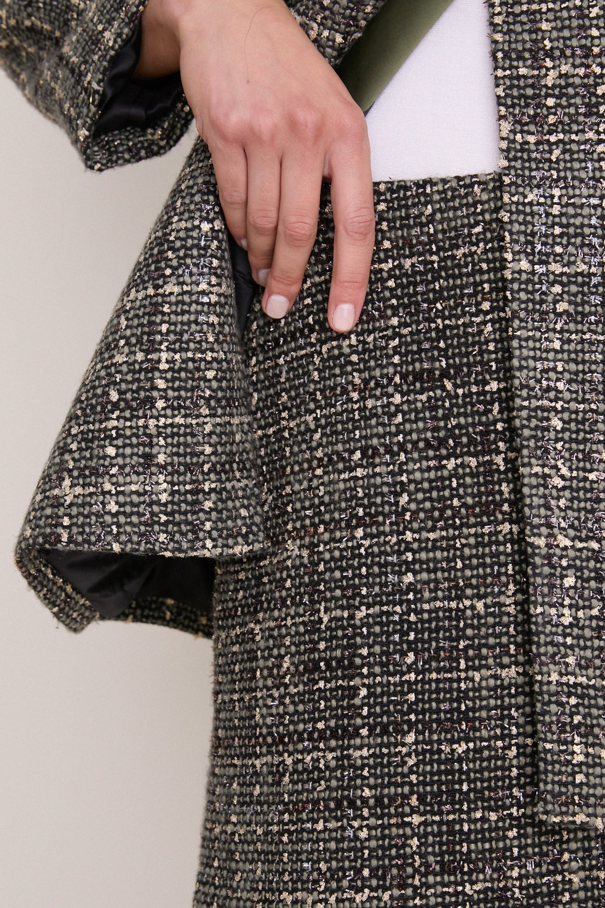 Metallic Tweed Meg A-Line Mini Skirt
