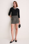 Metallic Tweed Meg A-Line Mini Skirt