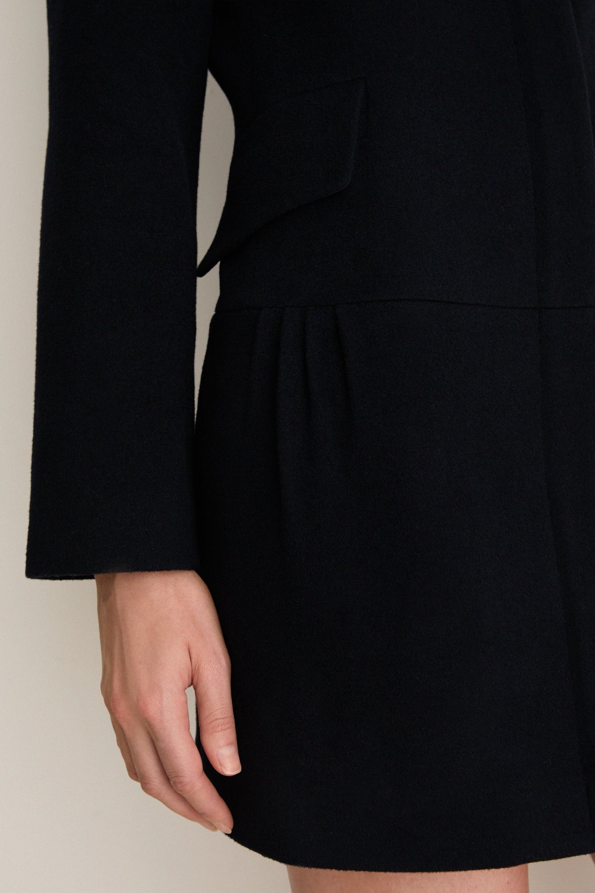 Navy Wool Petra Coat Dress