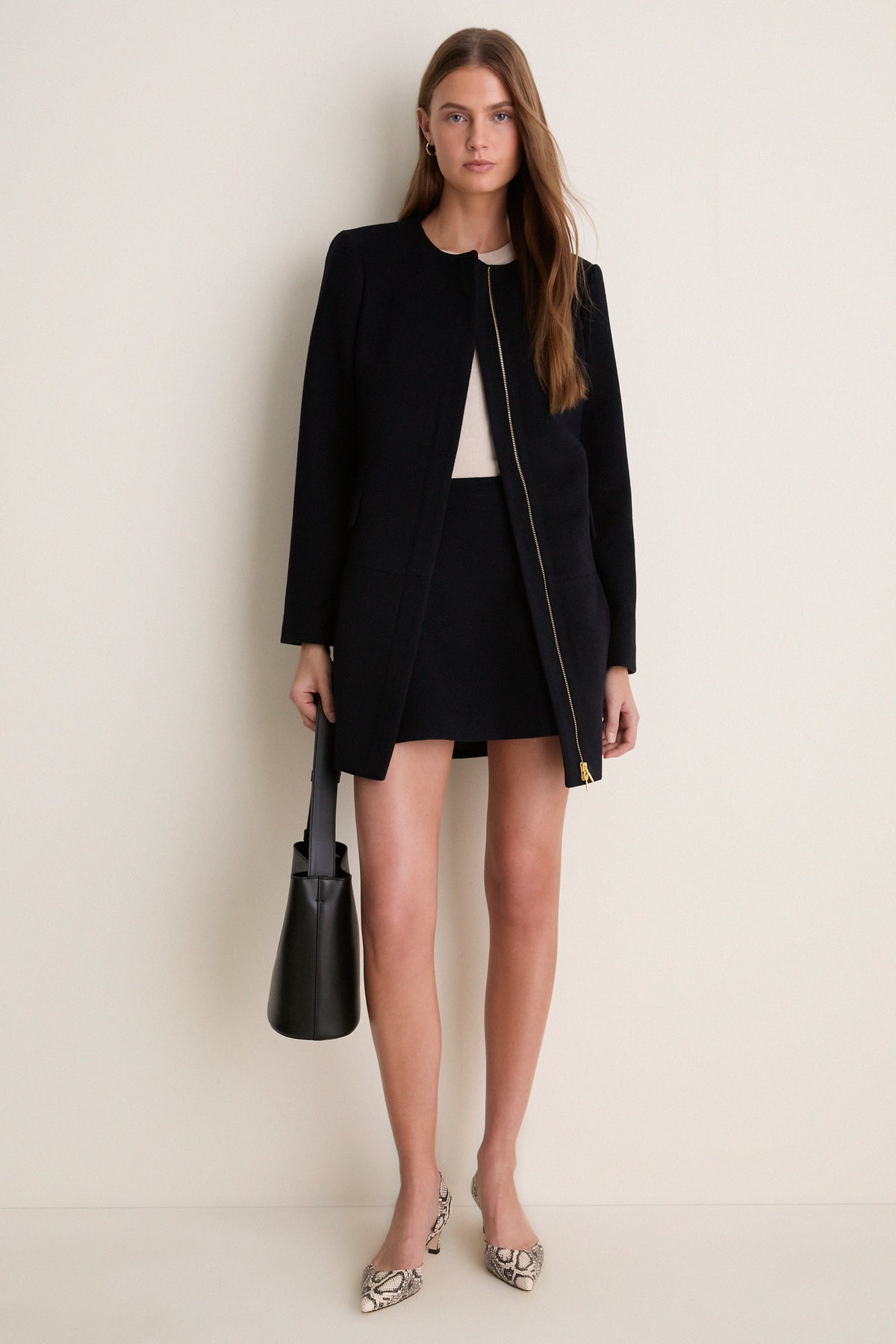 Navy Wool Petra Coat Dress